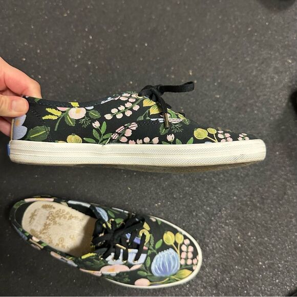 Rifle Paper Co. x Keds black floral tennis shoes - Picture 8 of 11